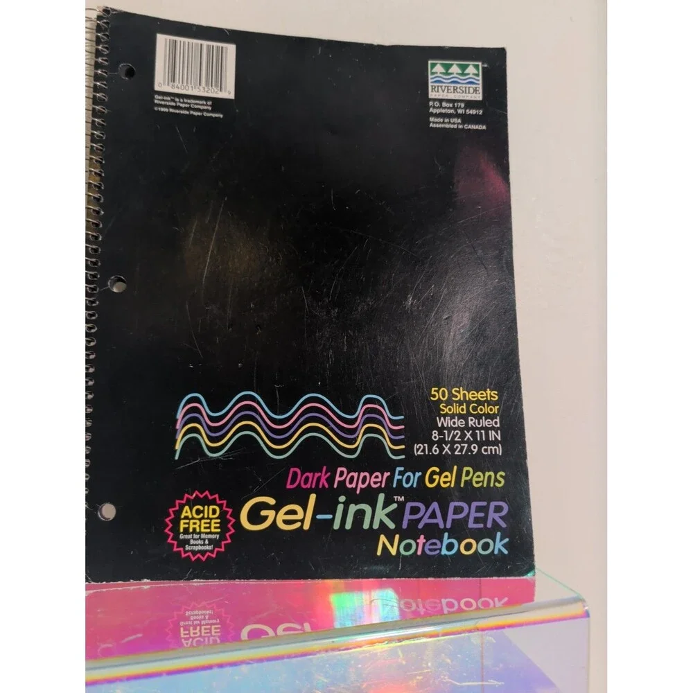 Riverside Black Lined Paper Notebook Wide Ruled 8.5 x 11 Vintage 1999 New/Unused